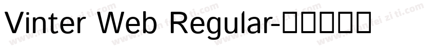 Vinter Web Regular字体转换